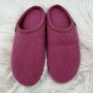 Garnett Hill Haflinger‎ Classic Boiled Wool Slippers Size 9/10 Pink